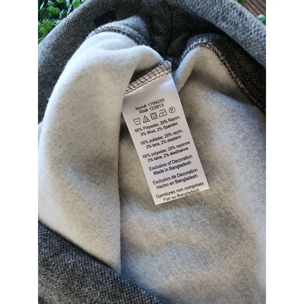 Jachs New York Grey Crew Neck Long Sleeve Sweater Sweatshirt Wool Blend Large
